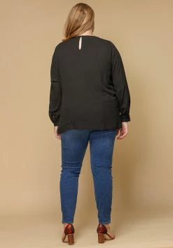 Pleione Plus Size Women Clothing Self-Tie Wrap Front Blouse 6 Pleione Plus Size Women Clothing Self-Tie Wrap Front Blouse -Asoph Sales Shop 2000619 001 3