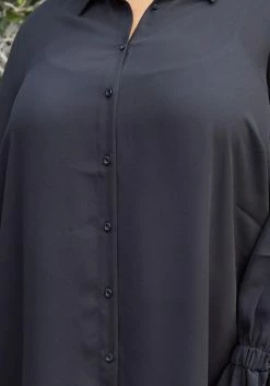 Pleione Self-tie Bell Cuff Plus Size Women Clothing Button Down Shirt Blouse -Asoph Sales Shop 2000623 001 4