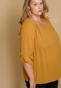 Pleione Plus Size Women Clothing 3/4 Sleeve Multi Layered Cuff Blouse -Asoph Sales Shop 2000624 159 4