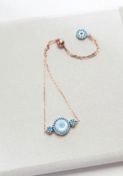 ROUND EVIL EYE ROUND CHAIN BRACELET