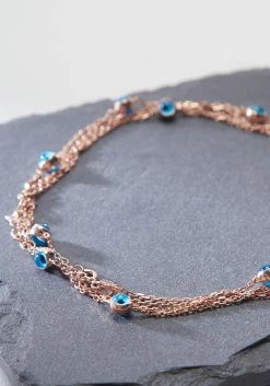 ROSE GOLD DIAMONDS BY THE YARD EVIL EYE NECKLACE