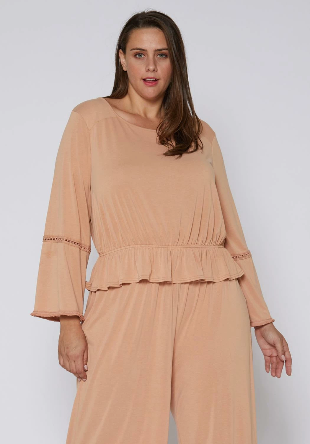 Nurode Fringe Cuff Bell Sleeve Top 2 Nurode Fringe Cuff Bell Sleeve Top - Image 2