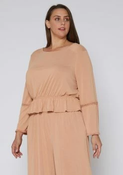 Nurode Fringe Cuff Bell Sleeve Top 8 Nurode Fringe Cuff Bell Sleeve Top -Asoph Sales Shop 2003578 304 2