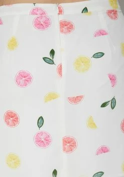 Nurode Plus Size Citrus Print Midi Skirt 11 Nurode Plus Size Citrus Print Midi Skirt -Asoph Sales Shop 2003581 310 6