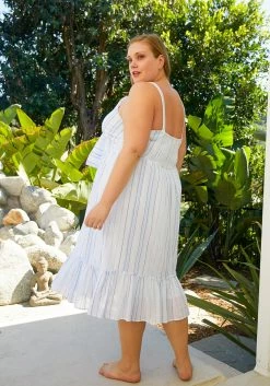 Nurode Tie Front Hem Midi Dress