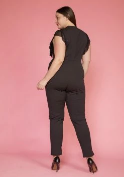 Asoph Plus Size Ruffle Tie Neck Sleeveless Jumpsuit -Asoph Sales Shop 2005116 001 3