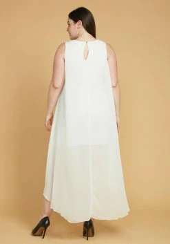 Plus Size Hi-Lo Chiffon Sleeveless Dress -Asoph Sales Shop 2005445 135 3