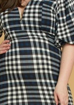 Asoph Plus Size Plaid Split Off Shoulder Dress -Asoph Sales Shop 2005569 117 4