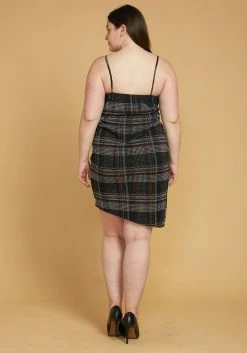 Asoph Plus Size Plaid Wrap Dress -Asoph Sales Shop 2005619 001 4
