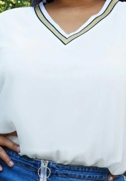 Pleione Plus Size V-Neck Chiffon Blouse Top -Asoph Sales Shop 2006677 002 4