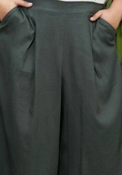 Pleione Plus Size Pleated Wide Leg Capris -Asoph Sales Shop 2006680 125 5