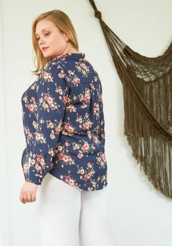 Pleione Plus Size Button Up Blouse -Asoph Sales Shop 2007158 117 3