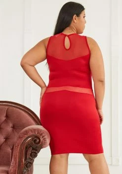 Plus Size Sheer Sleeveless Party Dress -Asoph Sales Shop 2007813 110 4