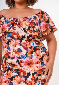 Asoph Plus Size Off Shoulder Garden Dress -Asoph Sales Shop 2008822 001 5