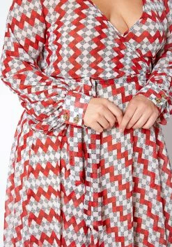 Asoph Plus Size Multi Print Wrap Maxi Dress -Asoph Sales Shop 2009051 002 4