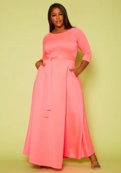 Asoph Plus Size Womens Classic Knot Front Maxi Dress 8 Asoph Plus Size Womens Classic Knot Front Maxi Dress -Asoph Sales Shop 2009066 004 3