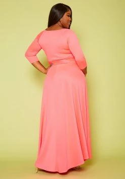 Asoph Plus Size Womens Classic Knot Front Maxi Dress 10 Asoph Plus Size Womens Classic Knot Front Maxi Dress -Asoph Sales Shop 2009066 004 5