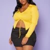 Plus Size Belted Mini Skirt