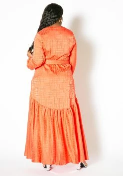 Asoph Plus Size Pleated Button Up Maxi Dress -Asoph Sales Shop 2010008 109 3