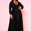 Asoph Plus Size Caped Solid Fitted Jumpsuit