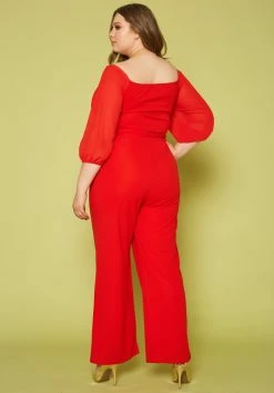 Plus Size Off Shoulder Drape Front Jumpsuit 8 Plus Size Off Shoulder Drape Front Jumpsuit -Asoph Sales Shop 2010852 001 3