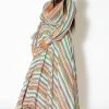 Asoph Plus Size Candy Striped Womens Maxi Gown