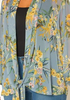 Pleione Plus Size Floral Tie Front Blouse -Asoph Sales Shop 2011295 205 3