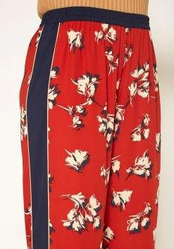 Pleione Plus Size Floral Navy Contras Palazzo Pants -Asoph Sales Shop 2011299 249 3