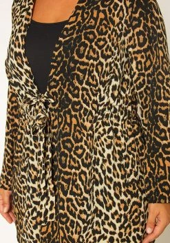 Pleione Plus Size Leopard Tie Front Top -Asoph Sales Shop 2011313 516 3