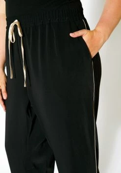 Pleione Plus Size Women's Satin Drawstring Pants -Asoph Sales Shop 2011318 001 3