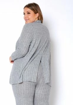 Pleione Plus Size Cozy Ribbed Longline Cardigan 6 Pleione Plus Size Cozy Ribbed Longline Cardigan -Asoph Sales Shop 2012146 107 2