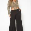 Asoph Plus Size High Rise Trouser Pants