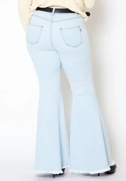 Vibrant Plus Size Womens Bold Flare Hem Denim Jean 8 Vibrant Plus Size Womens Bold Flare Hem Denim Jean -Asoph Sales Shop 2013651 940 3