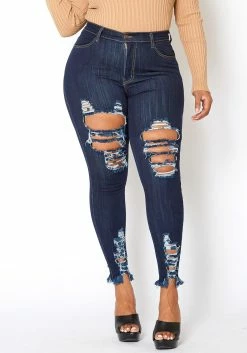 Vibrant Plus Size Ankle Distressed Favorite Mid Rise Jeans 7 Vibrant Plus Size Ankle Distressed Favorite Mid Rise Jeans -Asoph Sales Shop 2013661 939 1