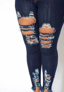 Vibrant Plus Size Ankle Distressed Favorite Mid Rise Jeans 9 Vibrant Plus Size Ankle Distressed Favorite Mid Rise Jeans -Asoph Sales Shop 2013661 939 4