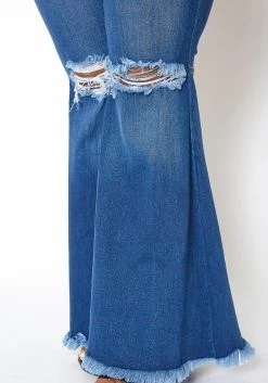 Vibrant Plus Size Knee Distressed Retro Bell Bottom Jean -Asoph Sales Shop 2013666 938 3