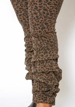 Vibrant Plus Size Womens Leopard Ankle Scrunched Jean -Asoph Sales Shop 2013669 361 2