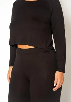 Asoph Plus Size Casual Cropped Sweater & Flare Legging Set -Asoph Sales Shop 2014391 001 4