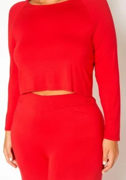 Asoph Plus Size Casual Cropped Sweater & Flare Legging Set -Asoph Sales Shop 2014391 110 4