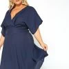Asoph Plus Size Dolman Sleeve Linen Summer Dress