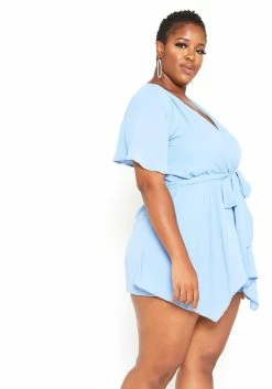 Asoph Plus Size Asymmetric Overlay Periwinkle Romper 7 Asoph Plus Size Asymmetric Overlay Periwinkle Romper -Asoph Sales Shop 2014764 003 2
