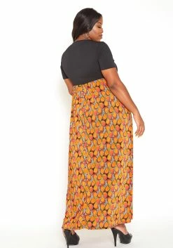 Asoph Plus Size Old Fashion Print Fit & Flare Maxi Dress -Asoph Sales Shop 2014945 109 3