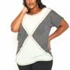 Asoph Plus Size Color Block Light Summer Knit Top