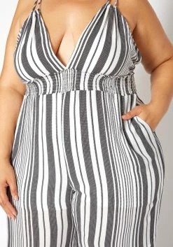 Asoph Plus Size Multi Striped Flare Leg Cami Jumpsuit -Asoph Sales Shop 2015074 001 4