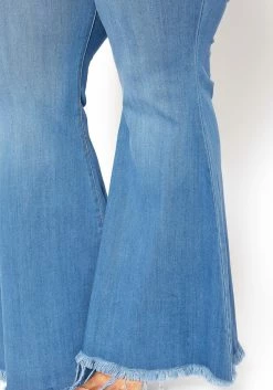 Vibrant Plus Size Classic Wash High Waist Bell Bottom Jeans -Asoph Sales Shop 2015374 938 4