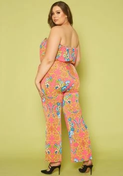 Plus Size Multi Print Tube Jumpsuit -Asoph Sales Shop 2015512 102 3