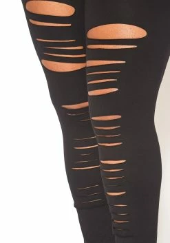 Asoph Plus Size Slit Hem Leggings -Asoph Sales Shop 2015754 001 4