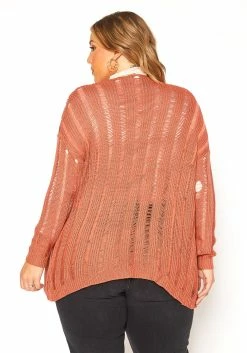Asoph Plus Size Distressed Open Front Cardigan -Asoph Sales Shop 2016056 186 3
