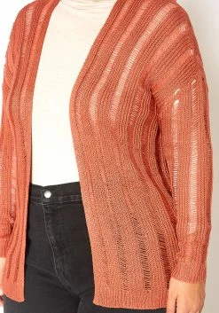 Asoph Plus Size Distressed Open Front Cardigan -Asoph Sales Shop 2016056 186 4