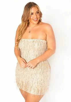 Asoph Plus Size Dazzling Sequin Bodycon Mini Dress